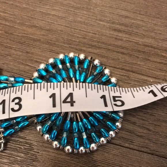 Vintage boho arts and crafts safety pin and bead necklace pair plus one bead - Picture 8 of 16